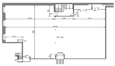 Big shed conference and meeting rooms in Leicester Main auditorium plan